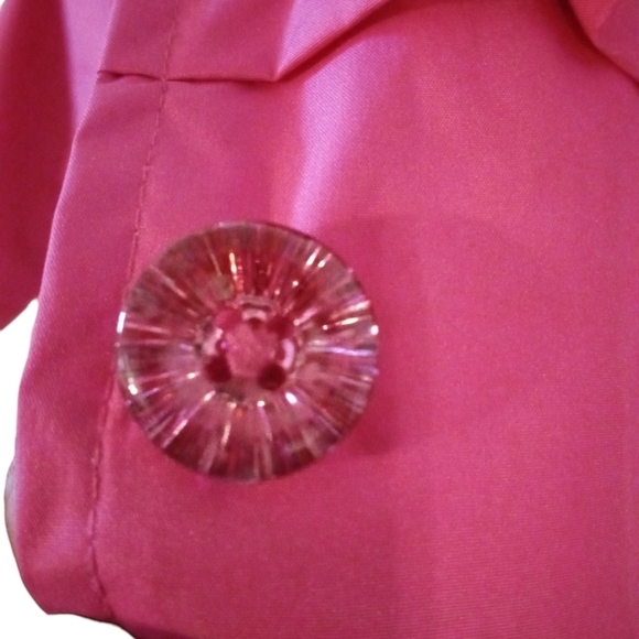 Butterfly Girl's Raincoat London Fog Pink w. Purple Butterfly Lining Hooded Sz 4 - Picture 7 of 15